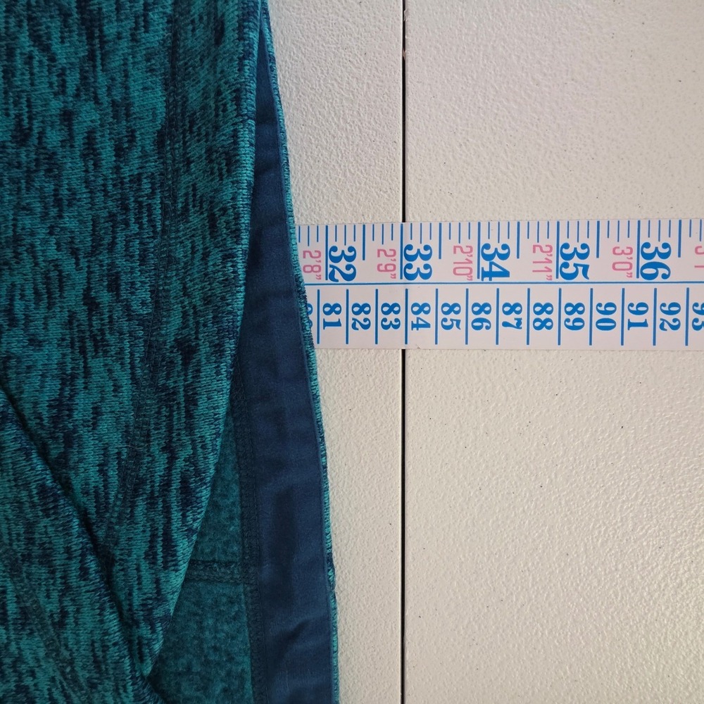 Lands' End Tunic Top Women 2X Blue Marl Cowl Neck Fleece Long Cozy Winter Warm - Picture 8 of 11